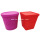 Silicone popcornbowl with handle popcorn bucket with lid